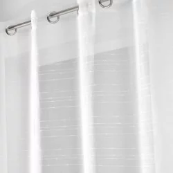 VOILE SABLE FILS CHENILLE OPALIA 140x240CM PANNEAU A OEILLETS