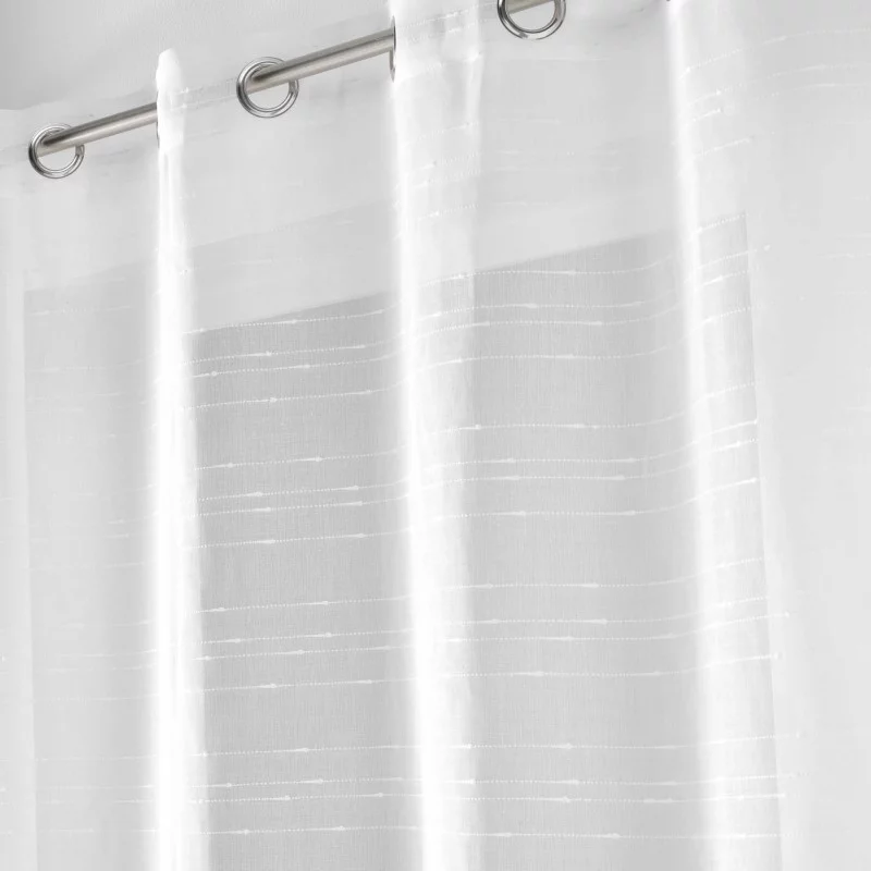 VOILE SABLE FILS CHENILLE OPALIA 140x240CM PANNEAU A OEILLETS