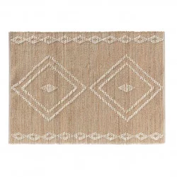 TAPIS FLOTY EN JUTE UNI, LAINE ET COTON UNI 120x170cm