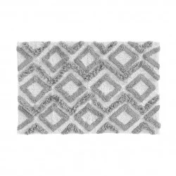 TAPIS DE BAIN IKATIS BLANC ET GRIS 50x80cm