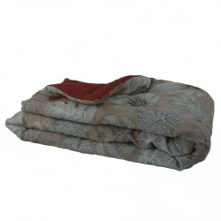 EDREDON LEAVES CUIR 75X200 COTON ET LIN
