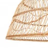 SUSPENSION FLORAL EN ROTIN NATUREL GIPS GM D100xH40cm