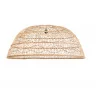 SUSPENSION FLORAL EN ROTIN NATUREL GIPS MM D80XH37cm