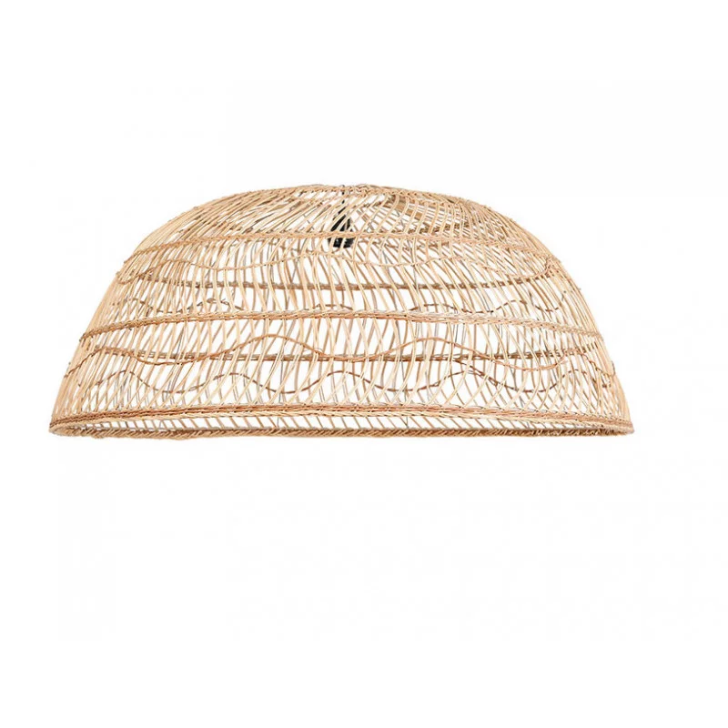 SUSPENSION FLORAL FILAIRE EN ROTIN NATUREL GIPS PM D60xH30cm