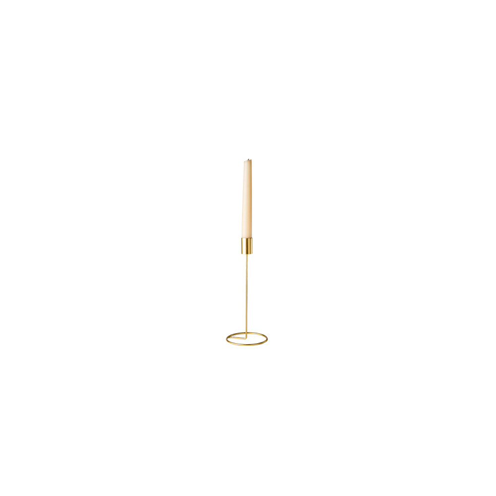 Bougeoir Design Métal Or Ø9,5x23cm