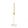Bougeoir Design Métal Or Ø9,5x23cm