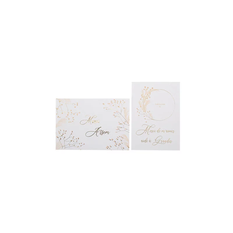 CARTE ET ENVELOPPE ATSEM "MERCI DE M'AVOIR AIDÉ À GRANDIR"