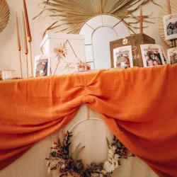 NAPPE GAZE DE COTON TERRE BRULEE