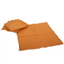 4 SERVIETTES GAZE DE COTON TERRE BRULEE
