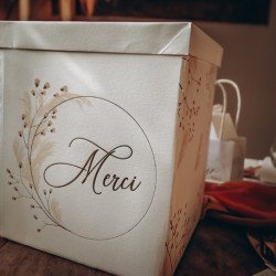 URNE "MERCI" FLEURS DES CHAMPS BLUSH