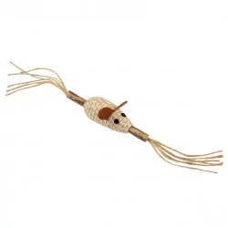 JOUET POUR CHAT CORDE SUR BATONNET SOURIS MATATABI D3xL12cm