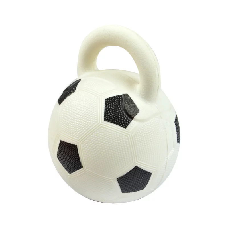 JOUET POUR CHIEN BALLON DE FOOT AVEC POIGNÉE D15xH20cm