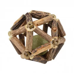 JOUET POUR CHAT BALLE MATATABI ET HERBE. D8cm