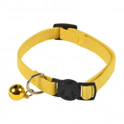 COLLIER BOHO POUR CHAT MOUTARDE ANTI-ÉTRANGLEMENT D30cm