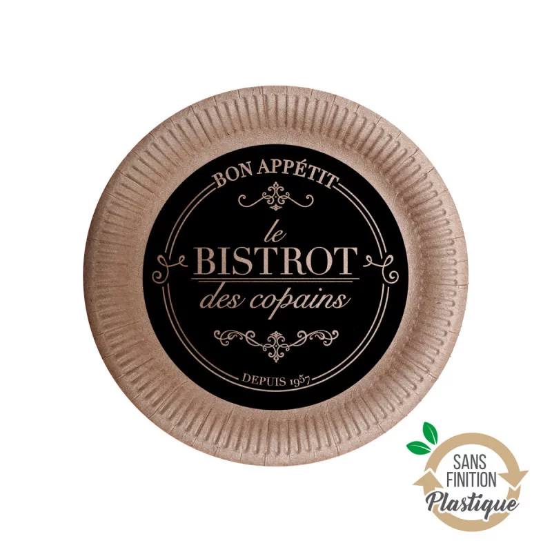 ASSIETTES X10 EN KRAFT D18CM BISTROT SAN
