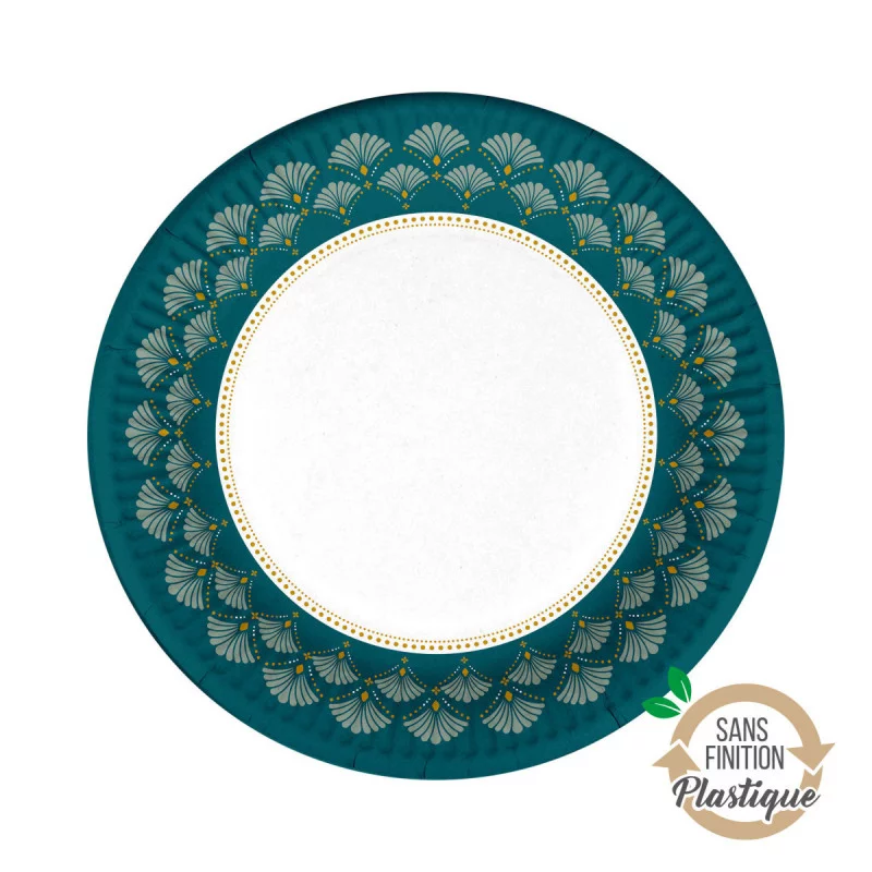 ASSIETTES X10 FLORAL DAMASK D23CM CARTON