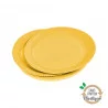 ASSIETTES X20 JAUNE MOUTARDE D18CM CARTO