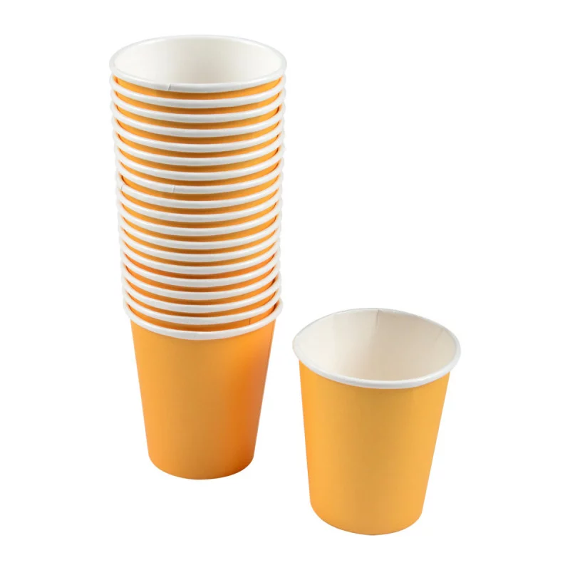 GOBELETS X20 JAUNE MOUTARDE CARTON 23CL