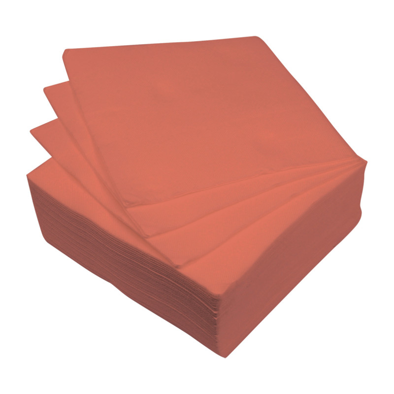 SERVIETTES X40 TERRACOTTA 38X38CM EN PAP SERVIETTES X40 TERRACOTTA 38X38CM EN PAP