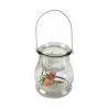 PHOTOPHORE EN VERRE FLEURS SECHEES + ANS