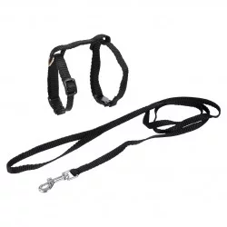 KIT HARNAIS ET LAISSE POUR CHAT NOIR