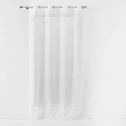 VOILE ARTY LINE BLANC ARGENT 140x240 CM