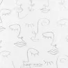 VOILE ARTY LINE BLANC ARGENT 140x240 CM