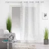 VOILE ARTY LINE BLANC ARGENT 140x240 CM
