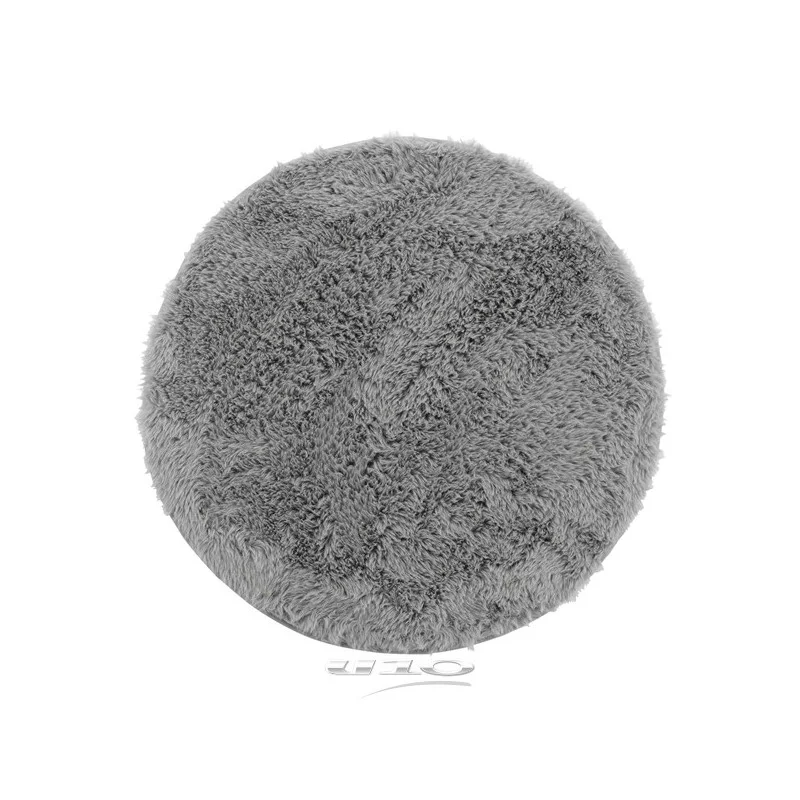 TAPIS QUEENY GRIS ROND D90 CM IMITATION