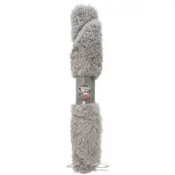 TAPIS QUEENY GRIS ROND D90 CM IMITATION
