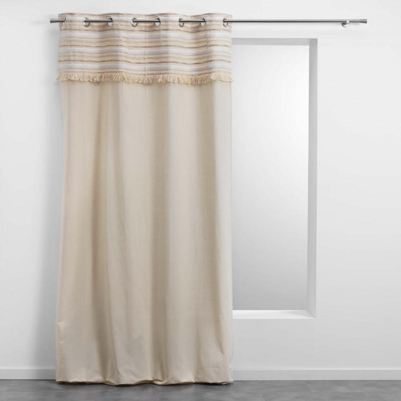 RIDEAU ATLAS NATUREL 140X240 CM COTON UN