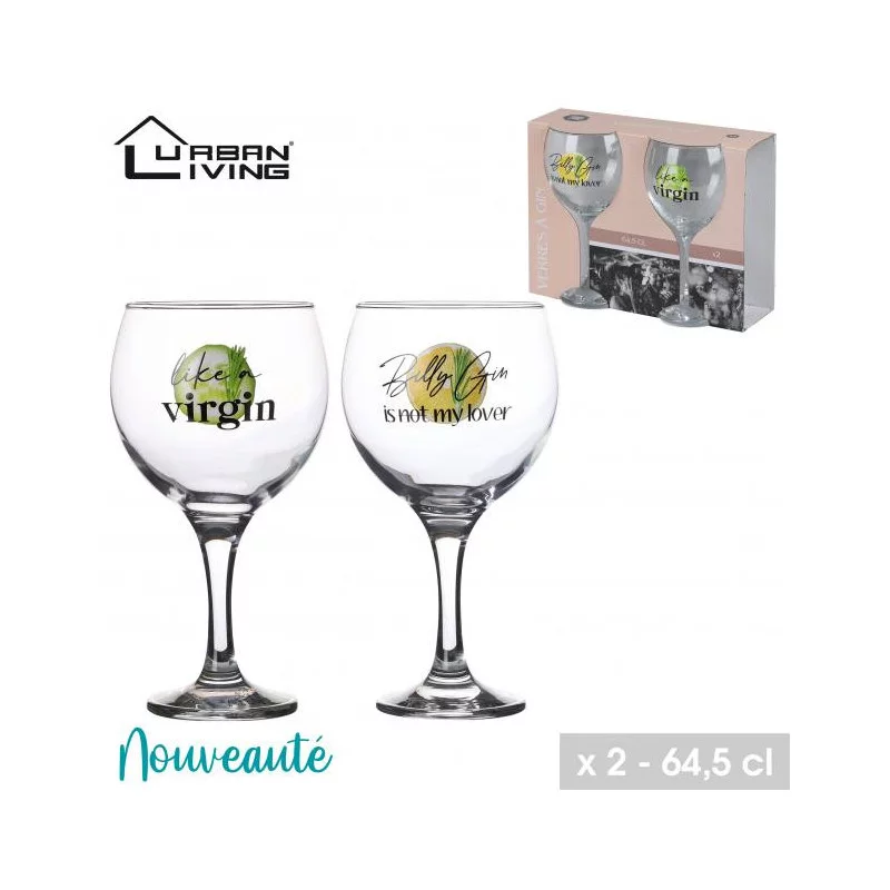 VERRE A GIN DECORE X2 64,5CL