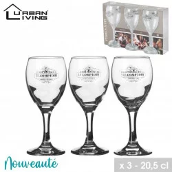 VERRE A VIN DECOR BISTROT X3