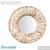 MIROIR ROND EN JACINTHE