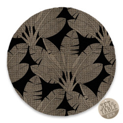 SET DE TABLE MOUTARDE FEUILLES