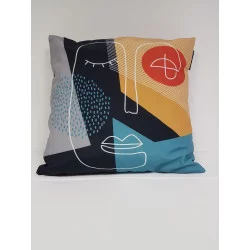 COUSSIN CUZCO 45x45CM DÉHOUSSABLE POLYESTER IMPRIMÉ DESSIN PLACE