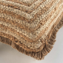 COUSSIN TOURNICOTTI 45x45CM JUTE UNI+COTON UNI DEHOUSSABLE FRANGES