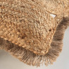 COUSSIN DIMELO 45x45CM JUTE UNI+COTON UNI DEHOUSSABLE FRANGES