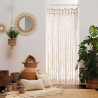 COUSSIN MACRALINA 40x40CM COTON MACRAME DEHOUSSABLE FRANGES