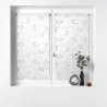 PAIRE HOOPS GRIS 2x60x160CM VOILE SABLE BRODE DROITE PASSE TRINGLE