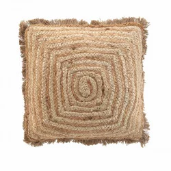 COUSSIN TOURNICOTTI JUTE DÉHOUSSABLE FRANGES 45x45cm