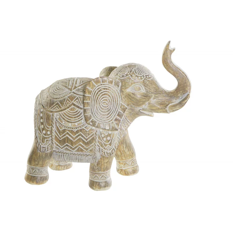 ÉLÉPHANT EN RÉSINE NATURELLE 20x9,5x17,5cm