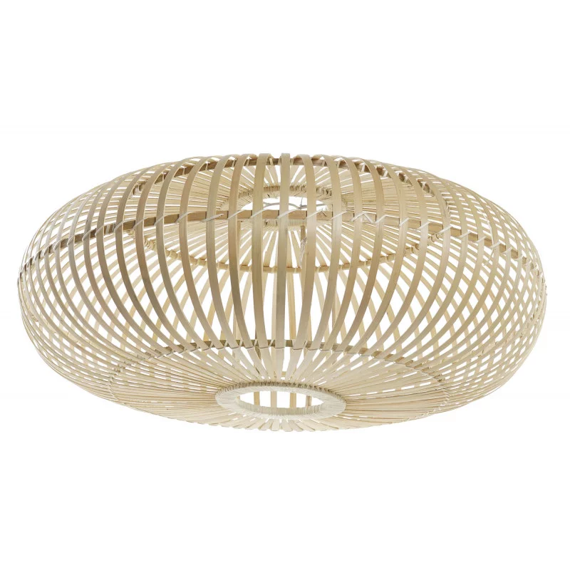 PLAFONNIER OVALE BAMBOU NATUREL D65xH25cm