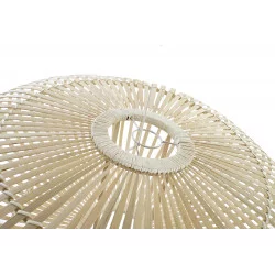 PLAFONNIER OVALE BAMBOU NATUREL D65xH25cm