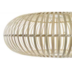 PLAFONNIER OVALE BAMBOU NATUREL D65xH25cm