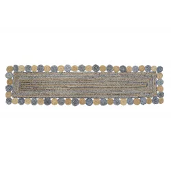 TAPIS DE COULOIR DENIM RECYCLÉ ET JUTE 240x60x1cm
