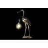 LAMPE HÉRON DORÉ EN RÉSINE 28x13x48cm