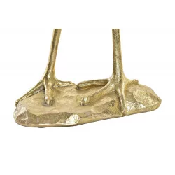 LAMPE HÉRON DORÉ EN RÉSINE 28x13x48cm