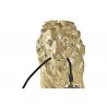LAMPE LION DORÉ MÉTAL ET RÉSINE 31,5x18x35,5cm
