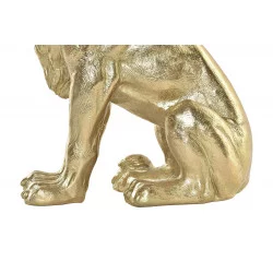 LAMPE LION DORÉ MÉTAL ET RÉSINE 31,5x18x35,5cm